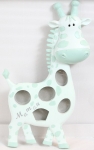 Article baptême fantaisie : cadre photo girafe en céramique