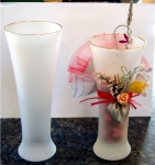 Présentoir et montage : montage floral dans vase